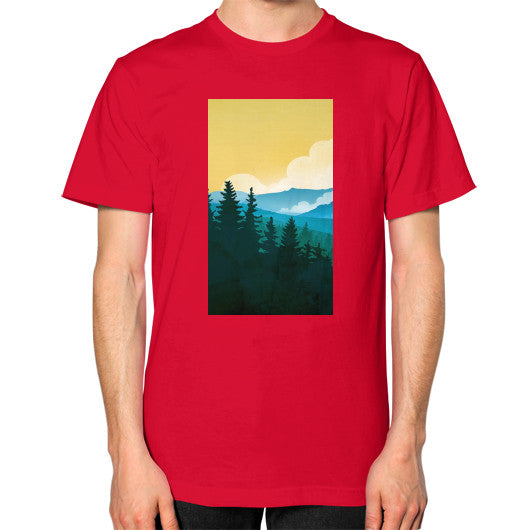 Unisex T-Shirt (on man) Red - printify001