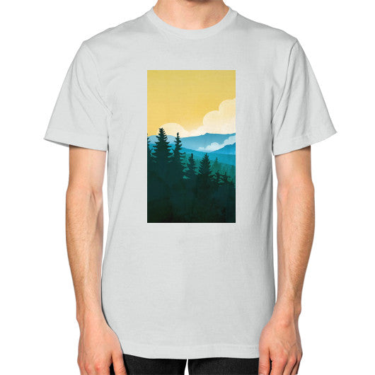 Unisex T-Shirt (on man) Silver - printify001