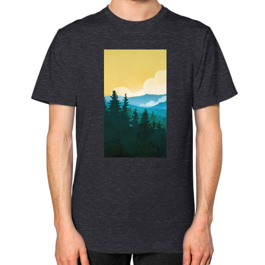 Unisex T-Shirt (on man) Tri-Blend Black - printify001