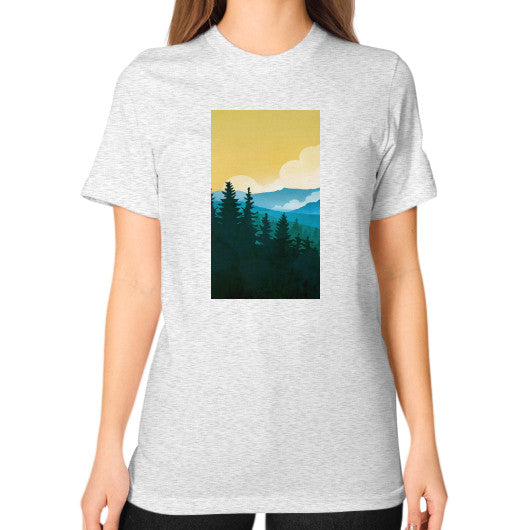 Unisex T-Shirt (on woman) Ash grey - printify001