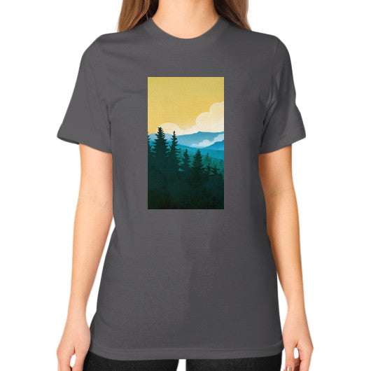 Unisex T-Shirt (on woman) Asphalt - printify001