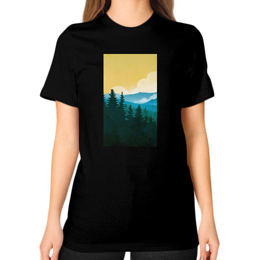 Unisex T-Shirt (on woman) Black - printify001