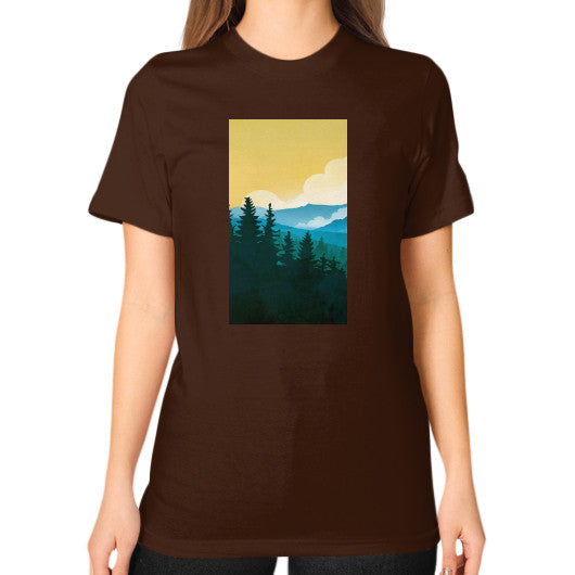 Unisex T-Shirt (on woman) Brown - printify001