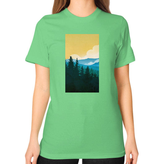 Unisex T-Shirt (on woman) Grass - printify001