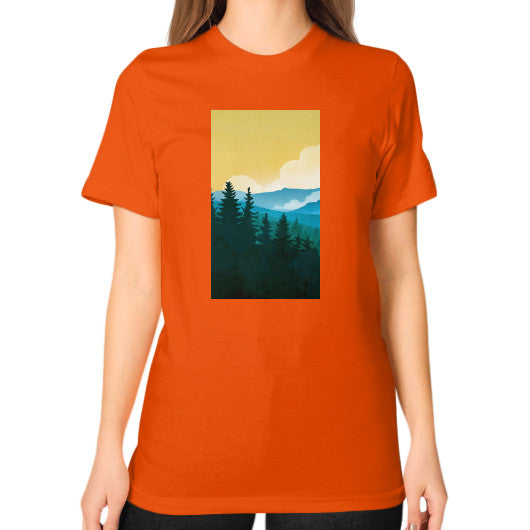 Unisex T-Shirt (on woman) Orange - printify001