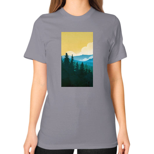 Unisex T-Shirt (on woman) Slate - printify001