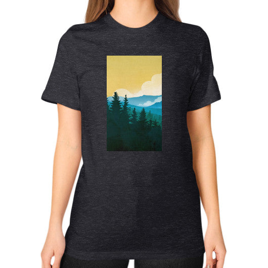 Unisex T-Shirt (on woman) Tri-Blend Black - printify001