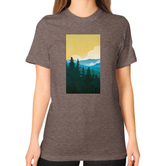 Unisex T-Shirt (on woman) Tri-Blend Coffee - printify001