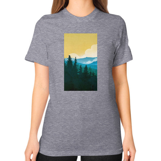 Unisex T-Shirt (on woman) Tri-Blend Grey - printify001