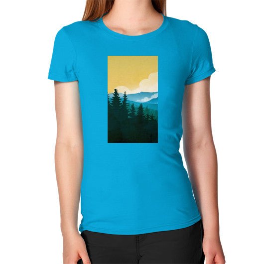 Women's T-Shirt Teal - printify001