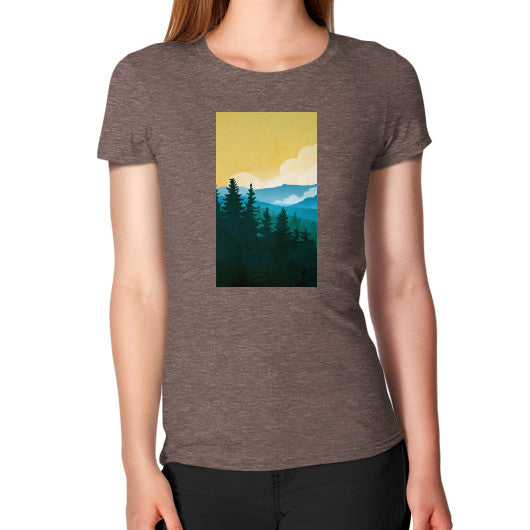 Women's T-Shirt Tri-Blend Coffee - printify001
