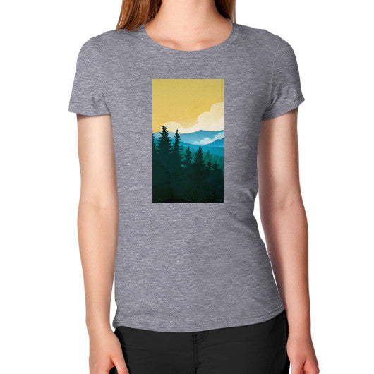 Women's T-Shirt Tri-Blend Grey - printify001